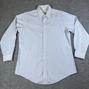 Brooks Brothers 346 Men's 16-2/3 Slim Fit Button down Non-Iron Cotton Shirt READ